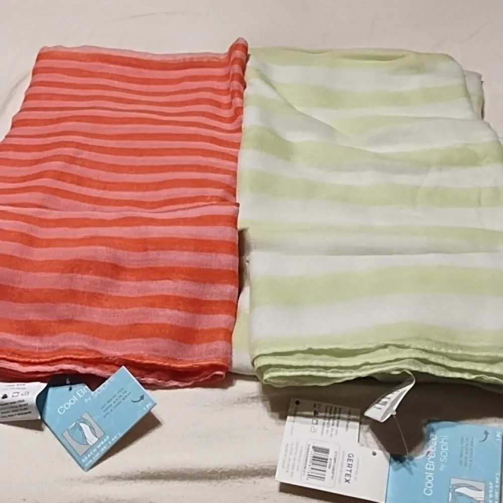 2 Women's Beach Wrap Or Scarf New.